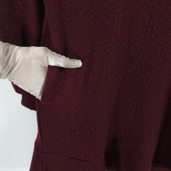 ANTHROPOLOGIE Mare Mare Odila Rose Quilted Mini Dress Burgundy Size XS - Picture 14 of 16